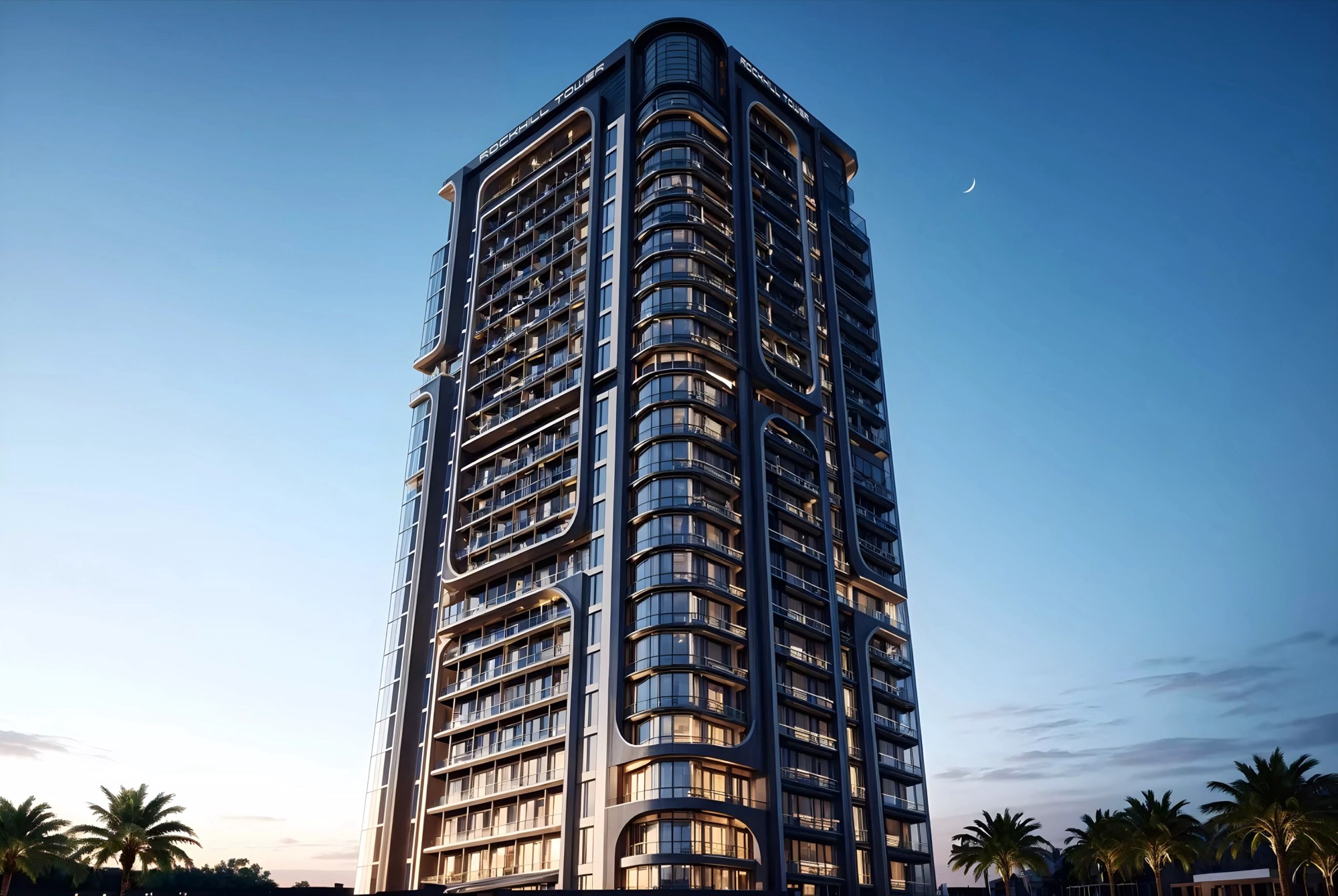 Rockhill Tower — официальный рендер башни в Аджмане